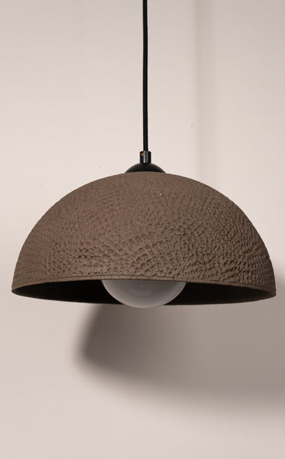 Brown Special Texture Handmade Wabi Sabi Stoneware Ceramic Pendant Light