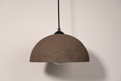 Brown Special Texture Handmade Wabi Sabi Stoneware Ceramic Pendant Light