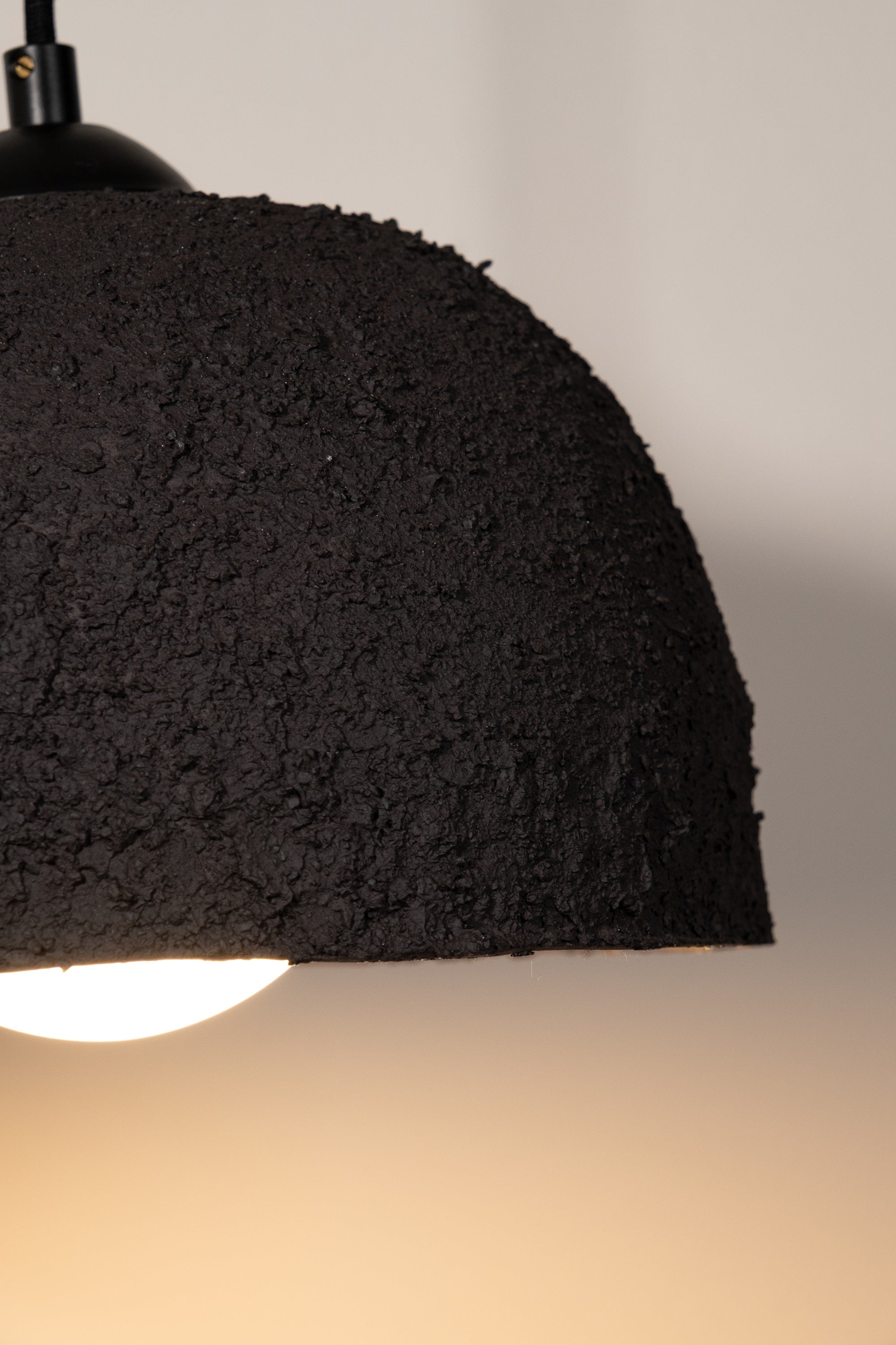 Black Ceramic Pendant Light , Pottery Ceramic Pendant Light