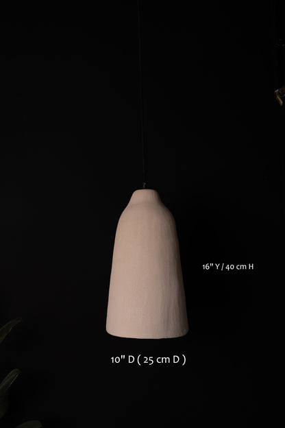 Wabi Sabi Long Handmade Ceramic Pendant Chandelier, Natural Textured Ceramic Lamp, Kitchen Island Chandelier