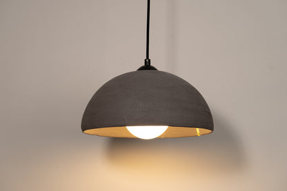 Black Special Texture Handmade Wabi Sabi Stoneware Ceramic Pendant Light