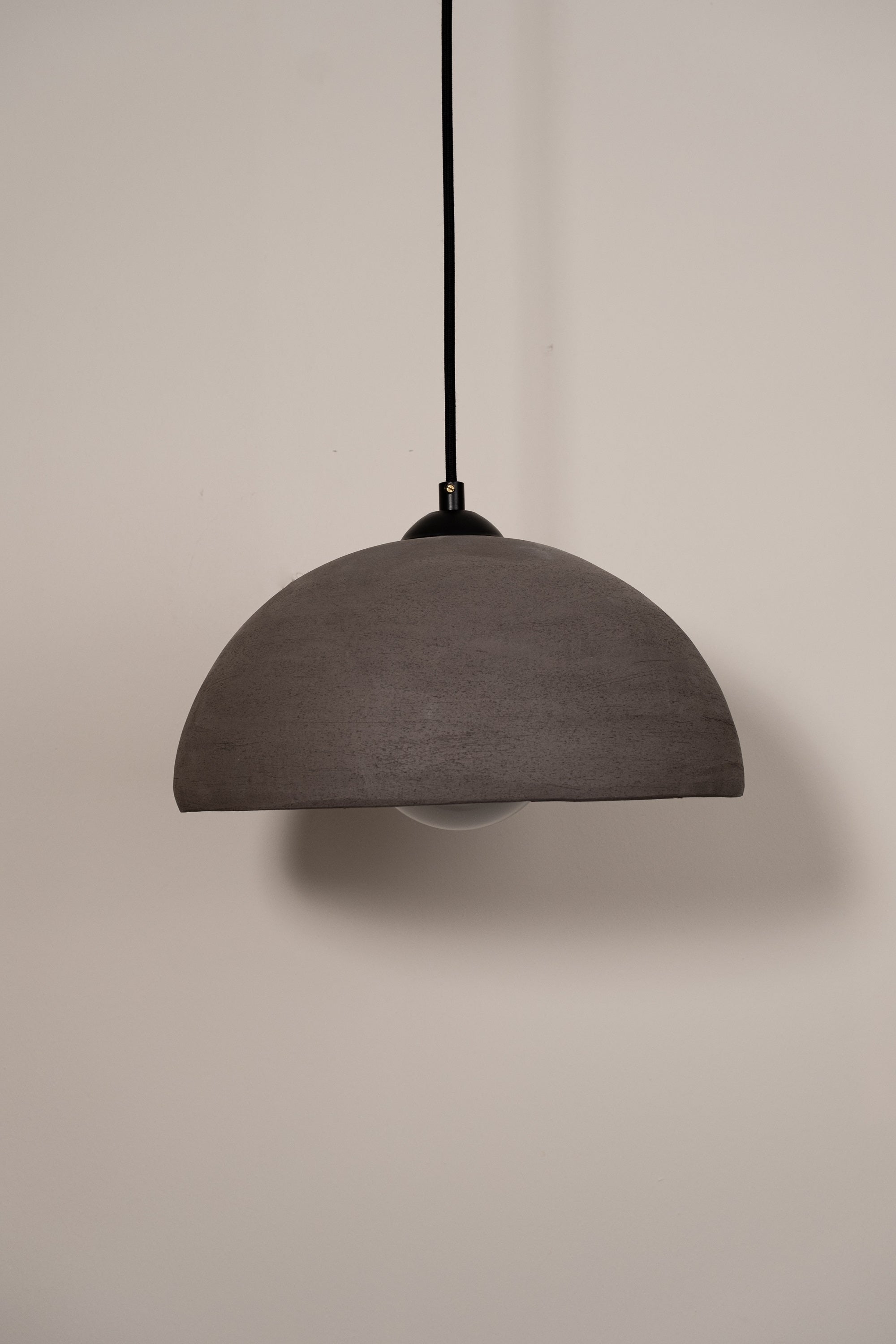 Black Special Texture Handmade Wabi Sabi Stoneware Ceramic Pendant Light