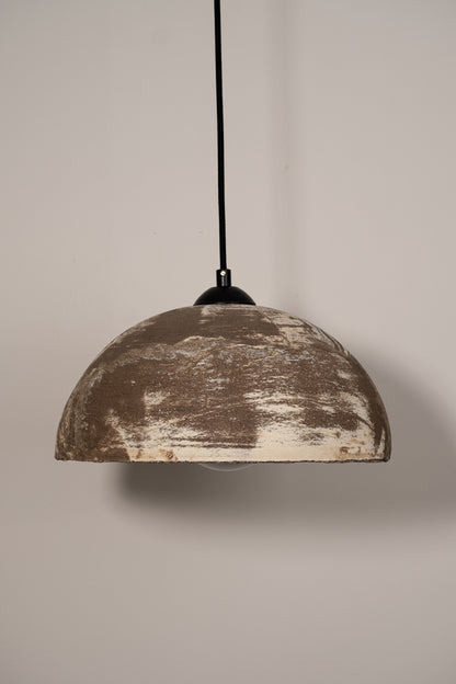 Brown Beige  Special Texture Handmade Wabi Sabi Stoneware Ceramic Pendant Light