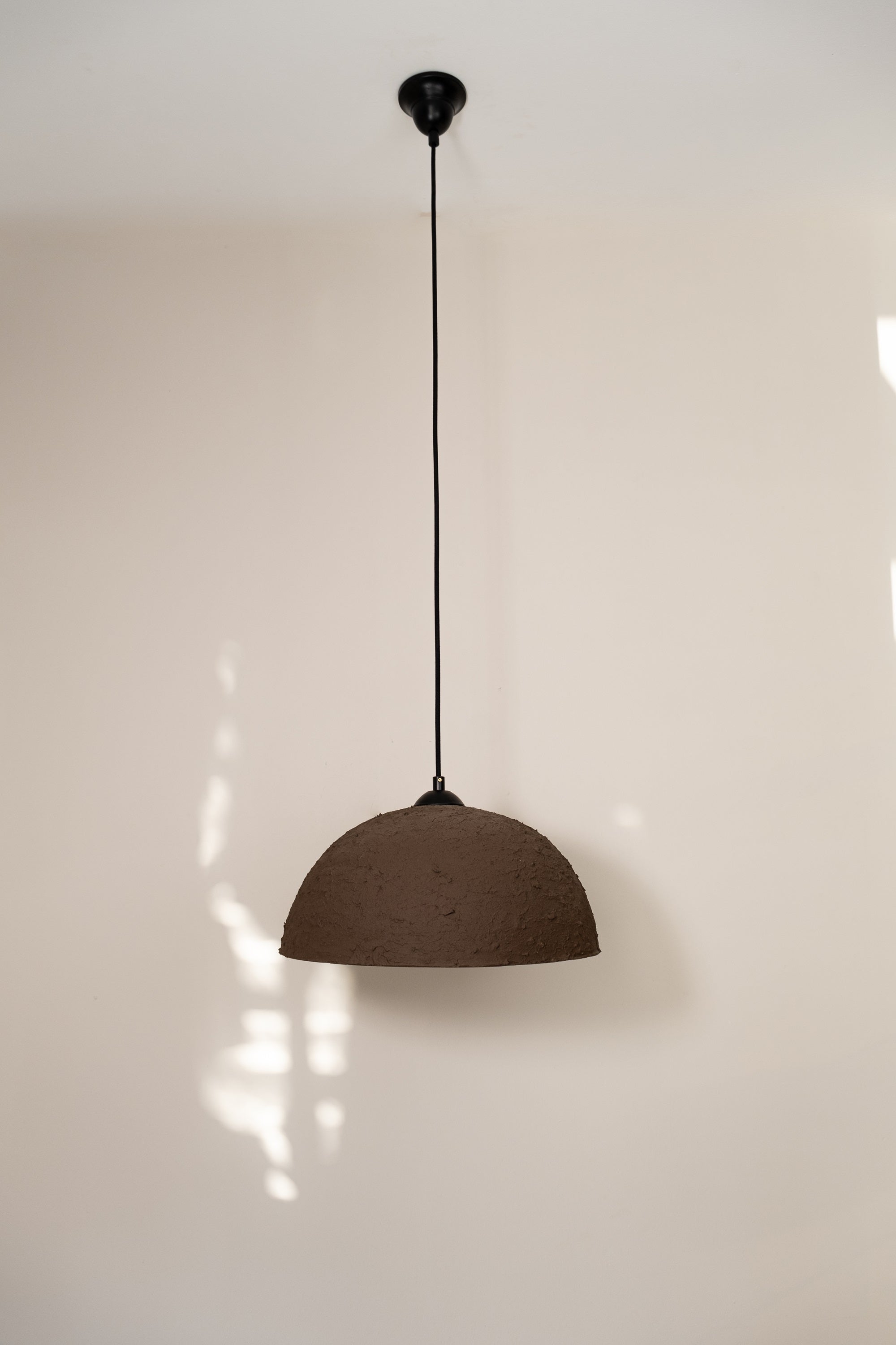 Brown Special Texture Handmade Wabi Sabi Stoneware Ceramic Pendant  Light