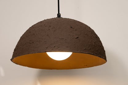 Brown Special Texture Handmade Wabi Sabi Stoneware Ceramic Pendant  Light