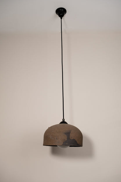 Brown Special Texture Handmade Wabi Sabi Stoneware Ceramic Pendant Light