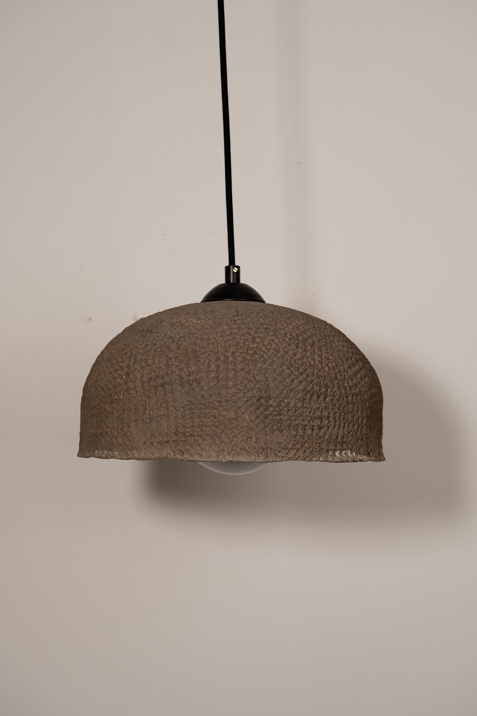 Brown Special Texture Handmade Wabi Sabi Stoneware Ceramic Pendant Light