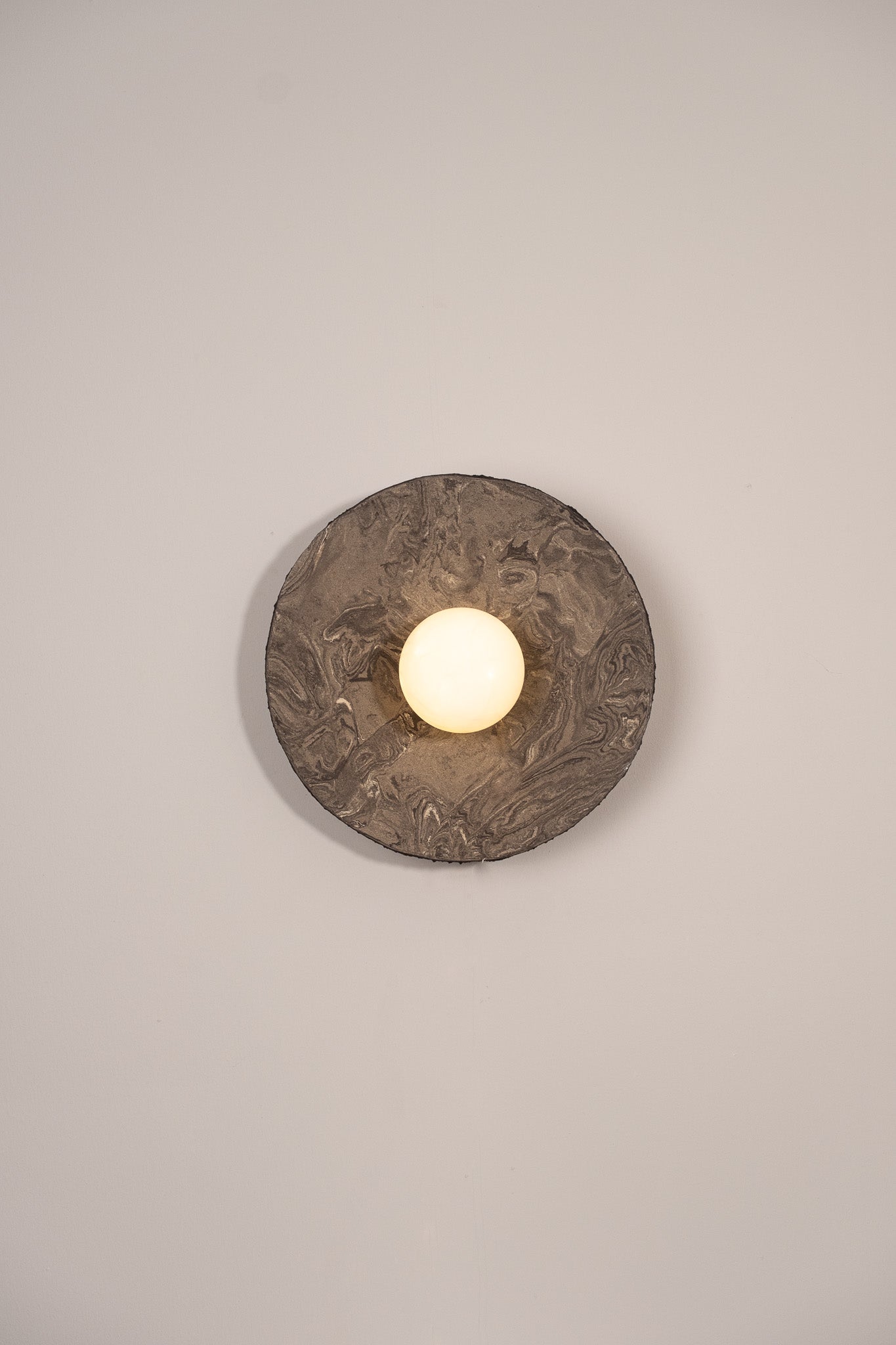 Ceramic Grey  wall light, Handmade Wall Sconces