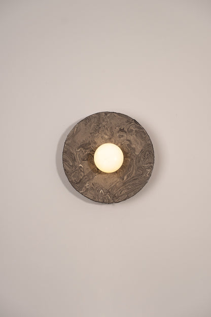 Ceramic Grey  wall light, Handmade Wall Sconces