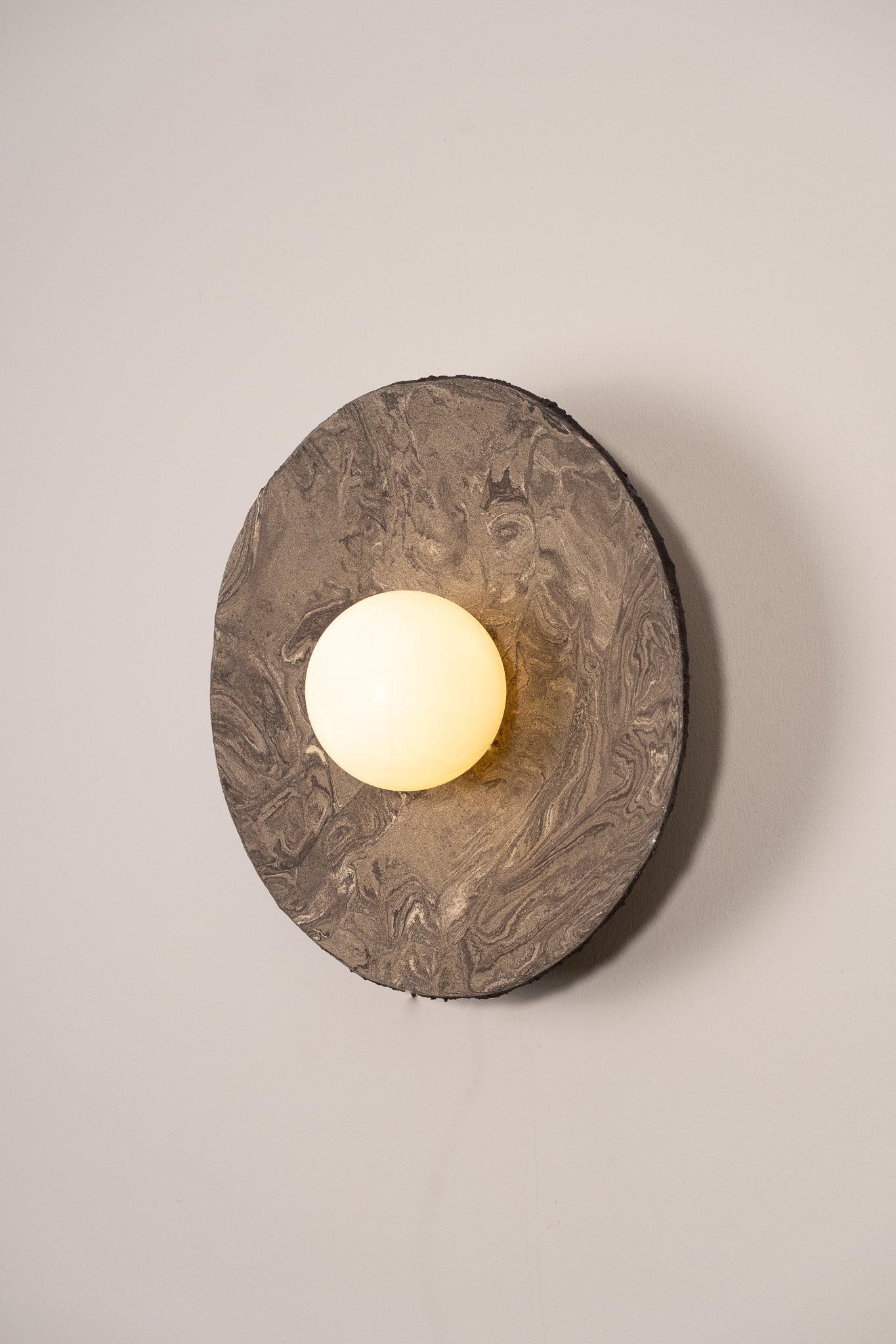 Ceramic Grey  wall light, Handmade Wall Sconces