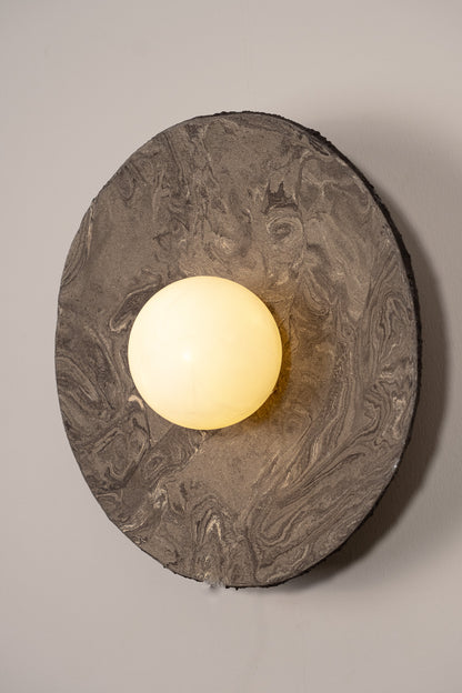 Ceramic Grey  wall light, Handmade Wall Sconces