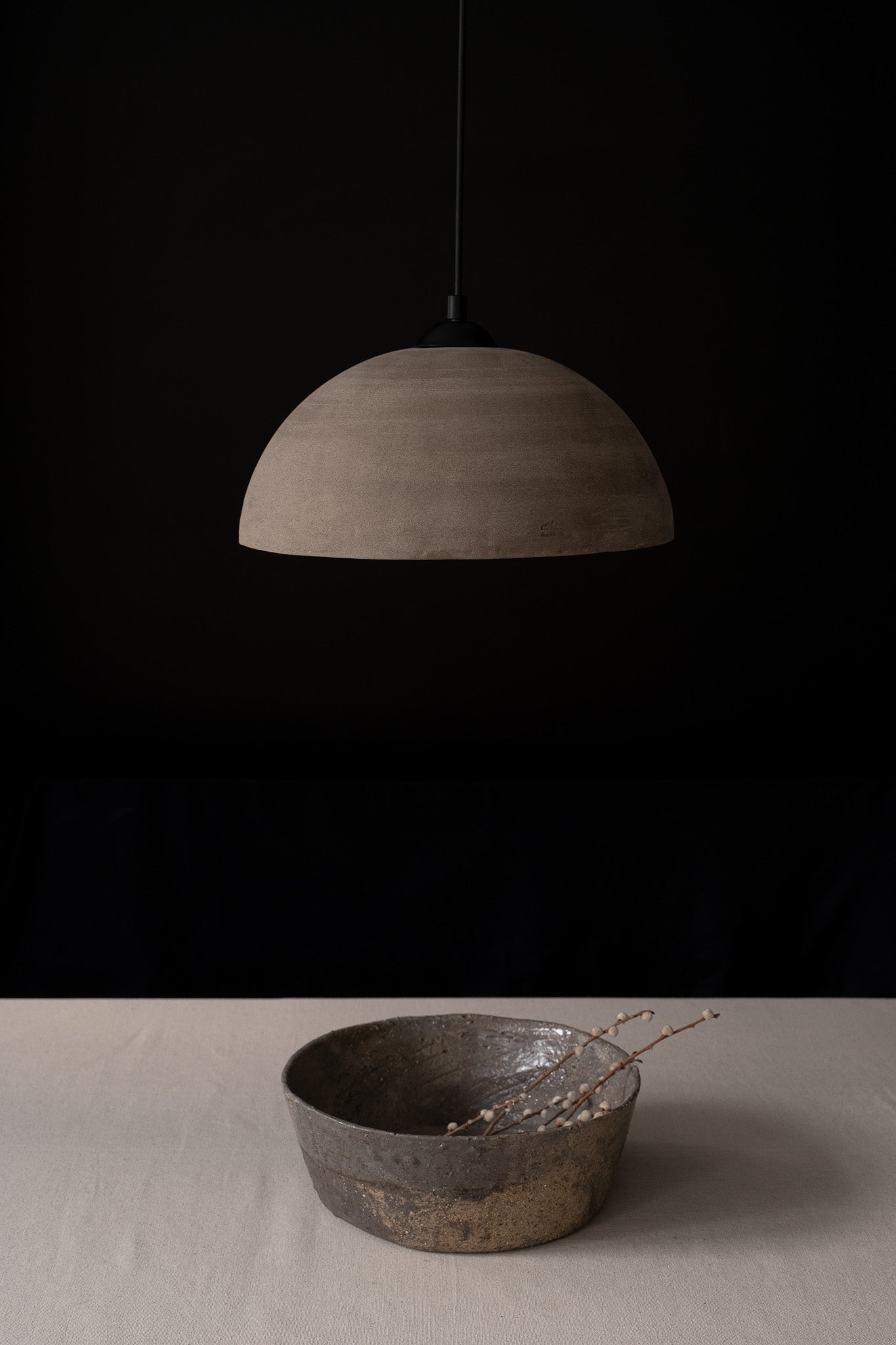 Grey Ceramic Pendant Light