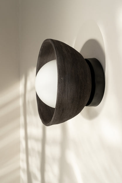 Black Stoneware Sconces