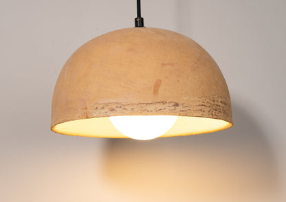 Yellow Special Texture Handmade Wabi Sabi Stoneware Ceramic Pendant Light