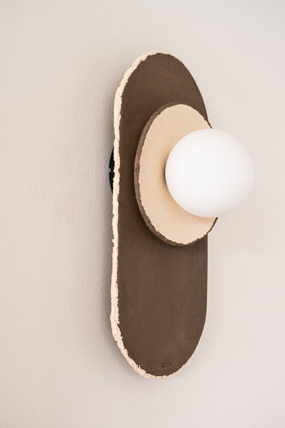 25 inches Modern Handmade Ceramic Wall Lamp, Japandi Sconce, Bathroom Wall Light, Home Gift