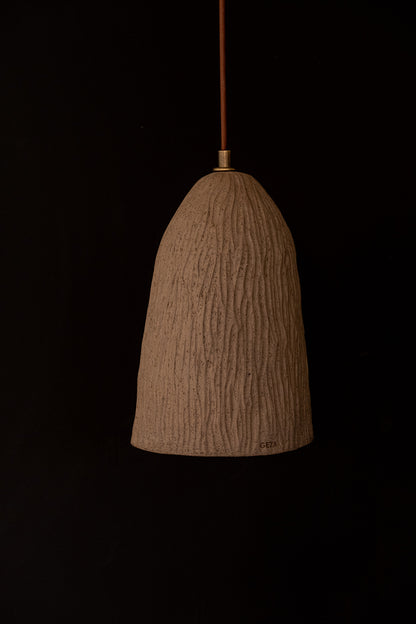 Brown Japandi Handmade Ceramic Pendant Light, Wabi Sabi Ceilling Lamp, Home  Decor Lampsade