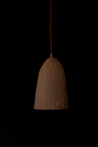 Brown Japandi Handmade Ceramic Pendant Light, Wabi Sabi Ceilling Lamp, Home  Decor Lampsade