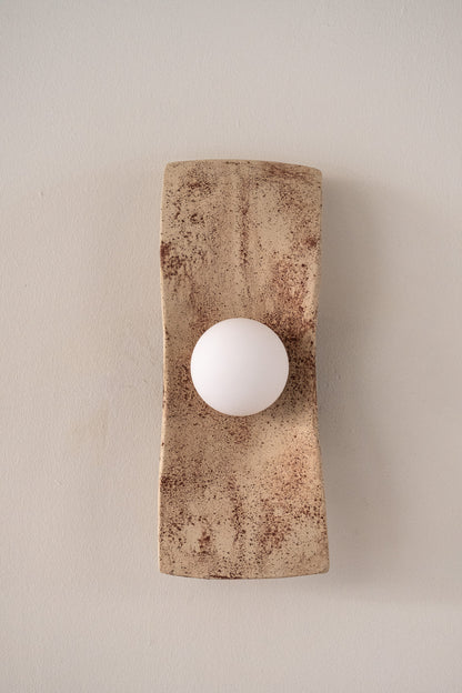 Long Handmade Ceramic Wall Sconce, Modern Home Wall Lamp, Big Japandi Wall Light, Home Gift