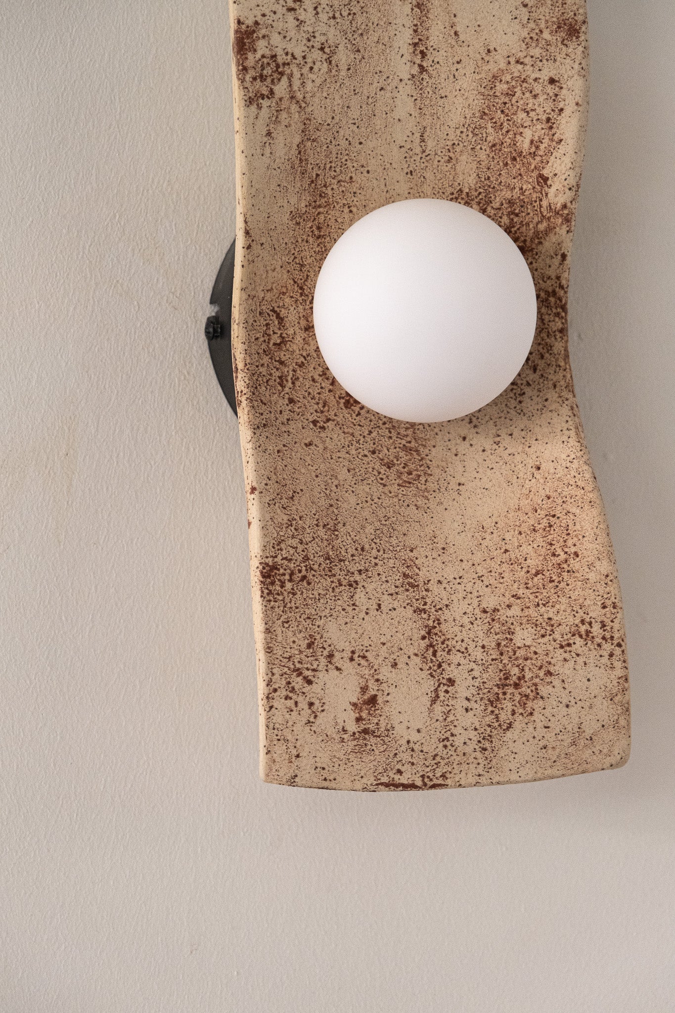 Long Handmade Ceramic Wall Sconce, Modern Home Wall Lamp, Big Japandi Wall Light, Home Gift