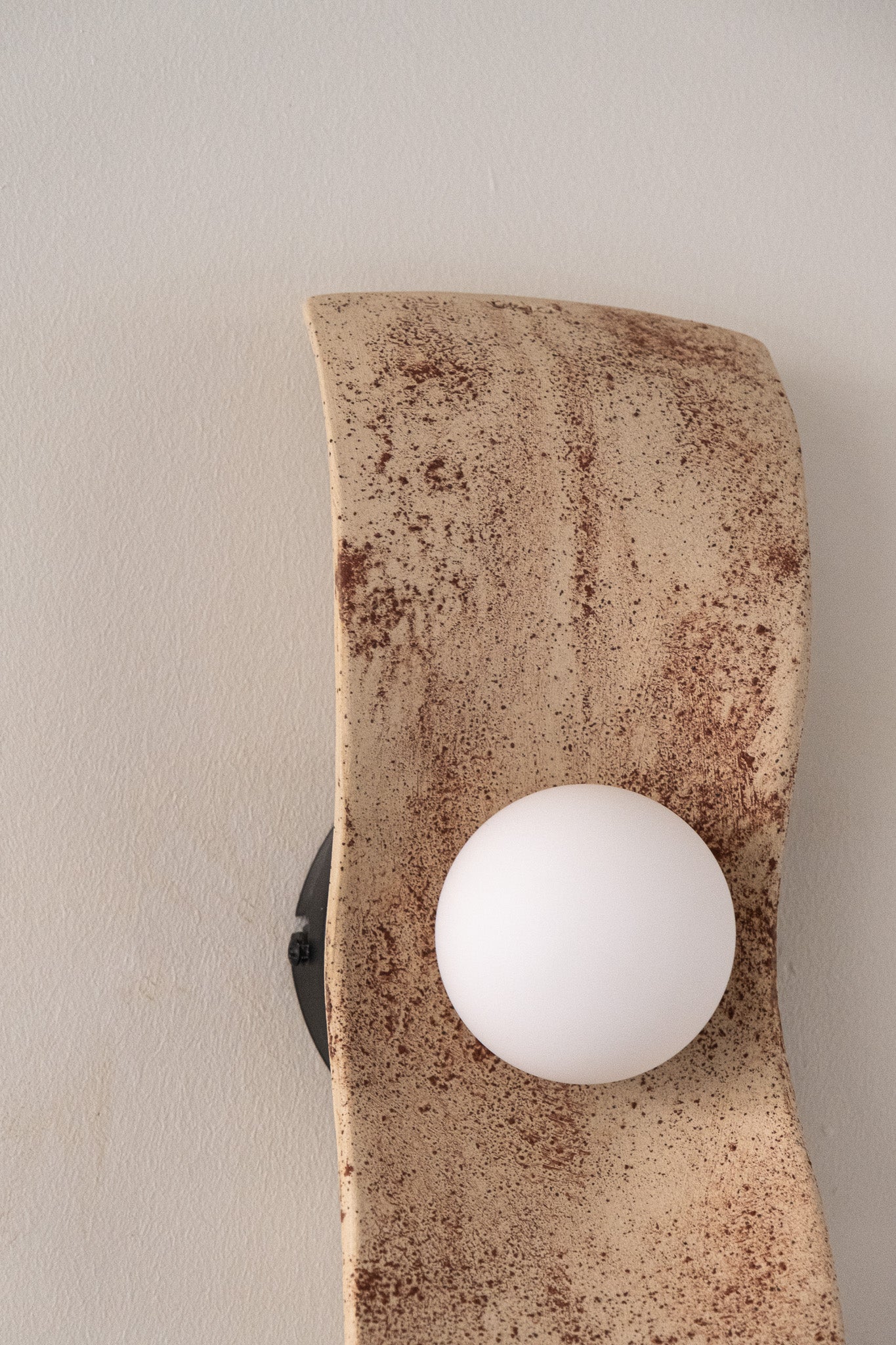 Long Handmade Ceramic Wall Sconce, Modern Home Wall Lamp, Big Japandi Wall Light, Home Gift