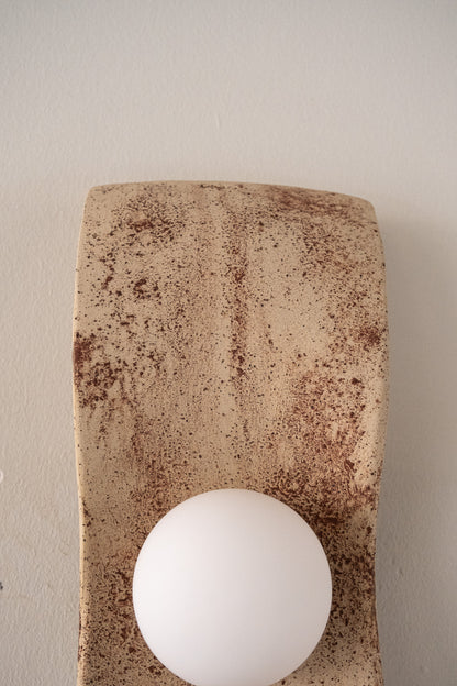 Long Handmade Ceramic Wall Sconce, Modern Home Wall Lamp, Big Japandi Wall Light, Home Gift