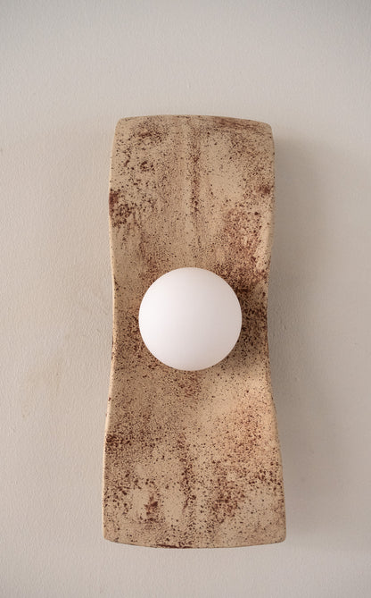 Long Handmade Ceramic Wall Sconce, Modern Home Wall Lamp, Big Japandi Wall Light, Home Gift