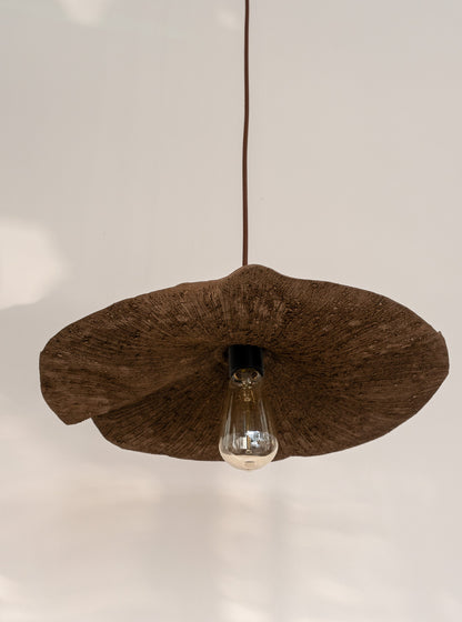 Brown Special Texture Handmade Wabi Sabi Stoneware Ceramic Pendant Light