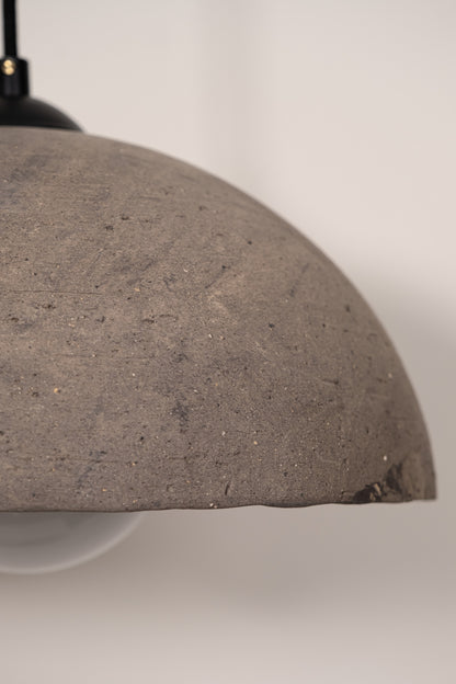 Gri Özel Doku El Yapımı Wabi Sabi Stoneware Seramik Sarkıt