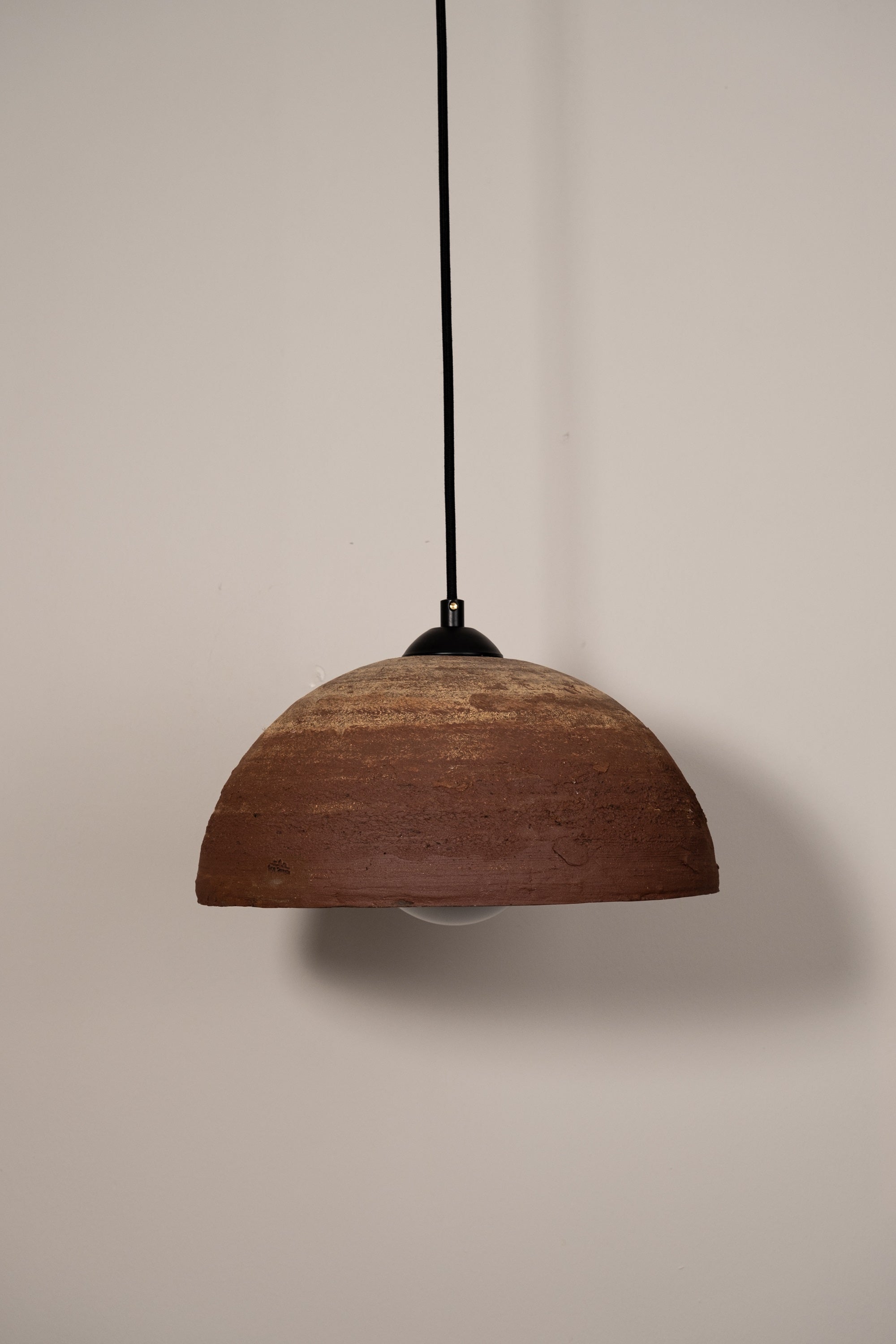 Terracotta Special Texture Handmade Wabi Sabi Stoneware Ceramic Pendant Light