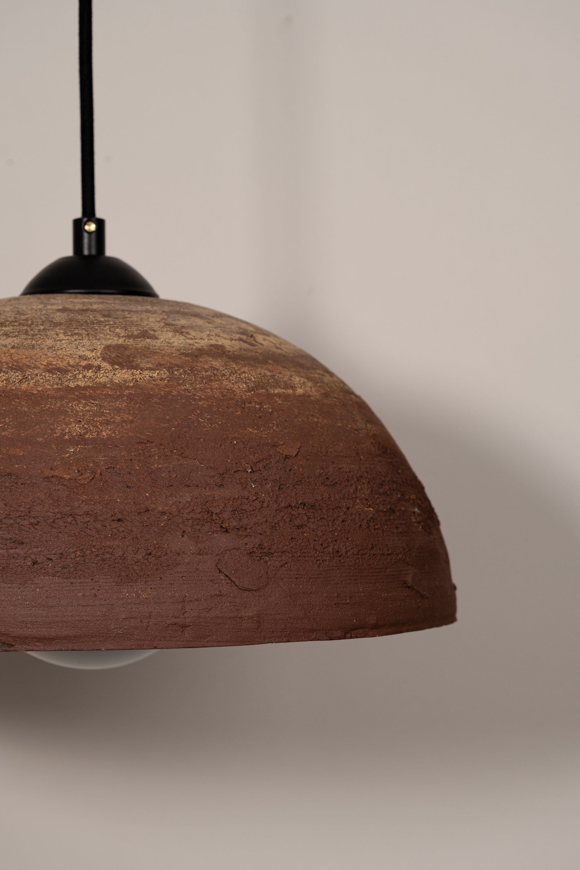 Terracotta Special Texture Handmade Wabi Sabi Stoneware Ceramic Pendant Light