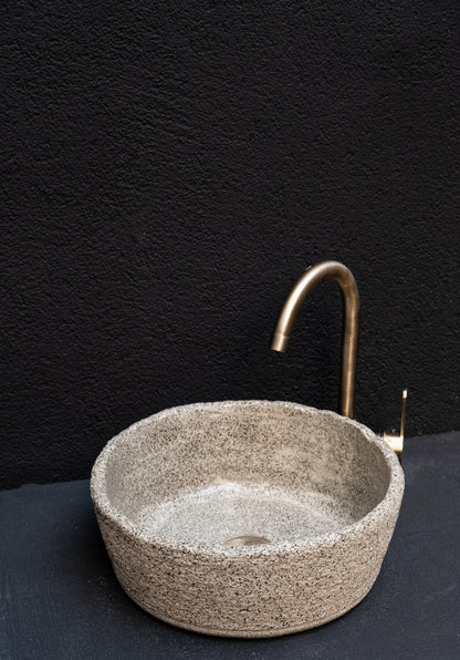 Wabi Sabi El Yapımı Seramik Lavabo, Doğal Dokulu Lavabo, Çiftlik Evi Lavabosu